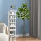 Costway 1/2 PCS 5.2 FT Tall Artificial Lemon Tree with Lemon Fruits, Cement Pot for Porch, Office